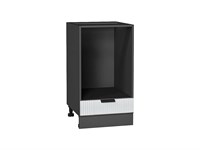 Шкаф нижний под духовку Евро Лайн Graphite, Белый, 450 В*Ш*Г 816*450*474, фасад МДФ  Белый, корпус  Graphite ms2510VVT_67236