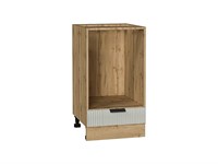 Шкаф нижний под духовку Евро Лайн Дуб Вотан, Агат, 450 В*Ш*Г 816*450*474, фасад МДФ  Агат, корпус  Дуб Вотан ms2510VVT_67238