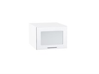 Шкаф верхний горизонтальный остекленный глубокий Валерия-М Белый, Белый металлик, 500 В*Ш*Г 358*500*574, фасад МДФ/Стекло  Белый металлик, корпус  Белый ms2510VVT_35307