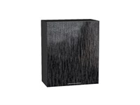 Шкаф верхний с 1-ой дверцей Валерия-М Graphite, Черный металлик дождь, 720, 600 В*Ш*Г 716*600*318, фасад МДФ  Черный металлик дождь, корпус  Graphite ms2510VVT_42779