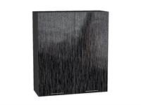 Шкаф верхний с 2-мя дверцами Валерия-М Graphite, Черный металлик дождь, 920, 800 В*Ш*Г 920*800*318, фасад МДФ  Черный металлик дождь, корпус  Graphite ms2510VVT_40381