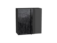 Шкаф верхний прямой угловой Валерия-М Graphite, Черный металлик дождь, 720, 700 В*Ш*Г 716*700*345, фасад МДФ  Черный металлик дождь, корпус  Graphite ms2510VVT_60436