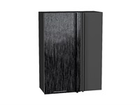 Шкаф верхний прямой угловой Валерия-М Graphite, Черный металлик дождь, 920 В*Ш*Г 920*700*345, фасад МДФ  Черный металлик дождь, корпус  Graphite ms2510VVT_60437
