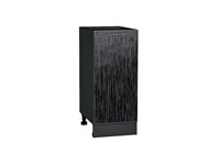 Шкаф нижний с 1-ой дверцей Валерия-М Graphite, Черный металлик дождь, 350 В*Ш*Г 816*350*478, фасад МДФ  Черный металлик дождь, корпус  Graphite ms2510VVT_65479