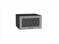 Шкаф верхний горизонтальный остекленный глубокий Ницца Graphite, Графит, 600 В*Ш*Г 358*600*574, фасад МДФ/Стекло  Графит, корпус  Graphite ms2510VVT_54538