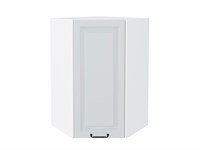 Шкаф верхний угловой Ницца Белый, Blanco, 920 В*Ш*Г 920*600*600, фасад МДФ  Blanco, корпус  Белый ms2510VVT_33712