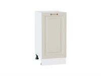 Шкаф нижний с 1-ой дверцей Ницца Белый, Агат, 400 В*Ш*Г 816*400*478, фасад МДФ  Агат, корпус  Белый ms2510VVT_54880