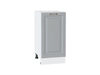 Шкаф нижний с 1-ой дверцей Ницца Белый, Графит, 400 В*Ш*Г 816*400*478, фасад МДФ  Графит, корпус  Белый ms2510VVT_54900