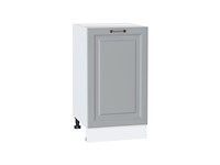 Шкаф нижний с 1-ой дверцей Ницца Белый, Графит, 450 В*Ш*Г 816*450*478, фасад МДФ  Графит, корпус  Белый ms2510VVT_54901