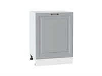 Шкаф нижний с 1-ой дверцей Ницца Белый, Графит, 600 В*Ш*Г 816*600*478, фасад МДФ  Графит, корпус  Белый ms2510VVT_54903