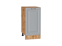 Шкаф нижний с 1-ой дверцей Ницца Дуб Вотан, Графит, 400 В*Ш*Г 816*400*478, фасад МДФ  Графит, корпус  Дуб Вотан ms2510VVT_64445
