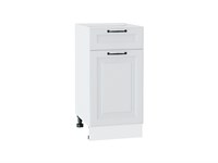 Шкаф нижний с 1-ой дверцей и ящиком Ницца Белый, Blanco, 400 В*Ш*Г 816*400*478, фасад МДФ  Blanco, корпус  Белый ms2510VVT_33728