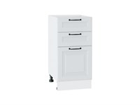 Шкаф нижний с 3-мя ящиками Ницца Белый, Blanco, 400 В*Ш*Г 816*400*478, фасад МДФ  Blanco, корпус  Белый ms2510VVT_33734