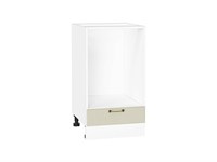Шкаф нижний под духовку Ницца Белый, Дуб крем, 450 В*Ш*Г 816*450*474, фасад МДФ  Дуб крем, корпус  Белый ms2510VVT_67190