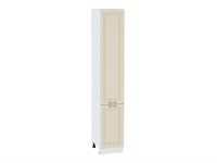 Шкаф пенал с 2-мя дверцами Ницца Белый, Дуб крем, 2340, 400 В*Ш*Г 2336*400*574, фасад МДФ  Дуб крем, корпус  Белый ms2510VVT_44884