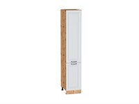 Шкаф пенал с 2-мя дверцами Ницца Дуб Вотан, Blanco, 2140, 400 В*Ш*Г 2132*400*574, фасад МДФ  Blanco, корпус  Дуб Вотан ms2510VVT_64566