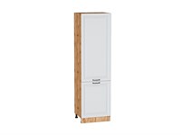 Шкаф пенал с 2-мя дверцами Ницца Дуб Вотан, Blanco, 2140, 600 В*Ш*Г 2132*600*574, фасад МДФ  Blanco, корпус  Дуб Вотан ms2510VVT_64576