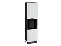 Шкаф пенал с 2-мя дверцами под технику Ницца Graphite, Blanco, 2340 В*Ш*Г 2336*600*574, фасад МДФ  Blanco, корпус  Graphite ms2510VVT_44931