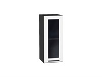 Шкаф верхний с 1-ой остекленной дверцей Глетчер Graphite, Айленд Силк, 720, 300 В*Ш*Г 716*300*318, фасад МДФ/Стекло  Айленд Силк, корпус  Graphite ms2510VVT_55925