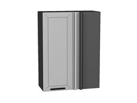 Шкаф верхний прямой угловой Глетчер Graphite, Гейнсборо Силк, 920 В*Ш*Г 920*700*345, фасад МДФ  Гейнсборо Силк, корпус  Graphite ms2510VVT_60357