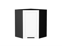 Шкаф верхний угловой Глетчер Graphite, Айленд Силк, 720 В*Ш*Г 716*600*600, фасад МДФ  Айленд Силк, корпус  Graphite ms2510VVT_55953