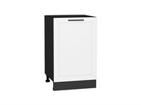 Шкаф нижний с 1-ой дверцей Глетчер Graphite, Айленд Силк, 500 В*Ш*Г 816*500*478, фасад МДФ  Айленд Силк, корпус  Graphite ms2510VVT_55973