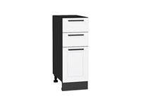 Шкаф нижний с 3-мя ящиками Глетчер Graphite, Айленд Силк, 300 В*Ш*Г 816*300*478, фасад МДФ  Айленд Силк, корпус  Graphite ms2510VVT_55996