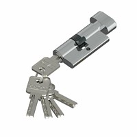 Цилиндр ключ/фиксатор Bravo AЕF-60-30/30 C Хром (алюм., 5 ключей) sp2510BR_054-0050