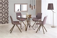 Стол обеденный Halmar LUNGO (коричневый/античное золото) ms2601SIGHAL_V-CH-LUNGO-ST