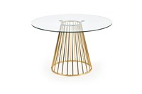 Стол обеденный Halmar LIVERPOOL (прозрачный/золотой) ms2601SIGHAL_V-CH-LIVERPOOL-ST