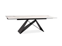 Стол обеденный Signal WESTIN III Ceramic 160 раскладной (белый/черный) ms2601SIGHAL_WESTINIIIBC160