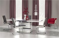 Стол обеденный Halmar MONACO, раскладной (белый/серый) ms2601SIGHAL_V-CH-MONACO-ST