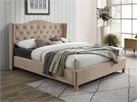 Кровать Signal ASPEN VELVET BLUVEL 28 (бежевый/дуб) 160/200 ms2601SIGHAL_ASPENV160BD