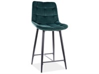 Барный стул Signal CHIC H-2 VELVET (зеленый/черный) ms2601SIGHAL_CHICH2VCZ