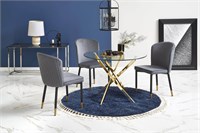 Стол обеденный Halmar RAYMOND (прозрачный/золотой) ms2601SIGHAL_V-CH-RAYMOND-ST-ZLOTY