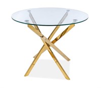 Стол обеденный Signal AGIS (прозрачный/золотой) ms2601SIGHAL_AGISZL90