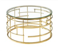 Стол журнальный Signal LIVIA (прозрачный/золотой) ms2601SIGHAL_LIVIAZLTR