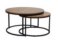 Комплект Signal ATLANTA II, 2 стола журнальных (дуб/черный) ms2601SIGHAL_ATLANTAIID2CZ