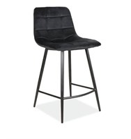 Полубарный стул Signal MILA H-2 VELVET (черный/черный мат) ms2601SIGHAL_MILAH2VCC