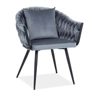Стул кухонный Signal NUVO Velvet Bluvel 14 (серый/черный мат) ms2601SIGHAL_NUVOVCSZ