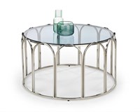 Стол журнальный Halmar OLIVIA (дымчатый/хром) ms2601SIGHAL_V-CH-OLIVIA-LAW