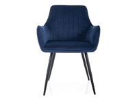 Стул кухонный Signal APPLE Velvet Bluvel 86 (синий/черный) ms2601SIGHAL_APPLEVCGR