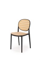 Стул кухонный Halmar K529 (черный/натуральный) ms2601SIGHAL_V-CH-K/529-KR-CZARNY/NATURALNY