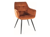 Стул кухонный Signal LILIA VELVET (корица/черный) ms2601SIGHAL_LILIAVCCY