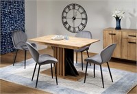 Стол обеденный Halmar FABIANO 135 раскладной (дуб вотан/черный) ms2601SIGHAL_V-PL-FABIANO-ST