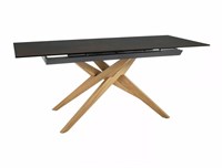 Стол обеденный Signal LORETO Ceramic 180 раскладной (Ossido Bruno коричневый/дуб) ms2601SIGHAL_LORETOBROD180