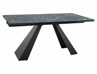Стол обеденный Signal SALVADORE Ceramic 160 раскладной (Verde Alpi морской/черный мат) ms2601SIGHAL_SALVADORETVC160