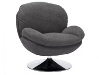 Кресло SIGNAL BRIGITTE Brego 18 темно-серый/хром ms2601SIGHAL_BRIGITTEBRCSZ18