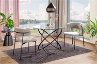 Стол обеденный Signal ORBIT 100 (прозрачный/черный) ms2601SIGHAL_ORBITTCFI100