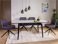 Стол обеденный Signal SENTO 120 (белый лак/черный) ms2601SIGHAL_SENTOBC120